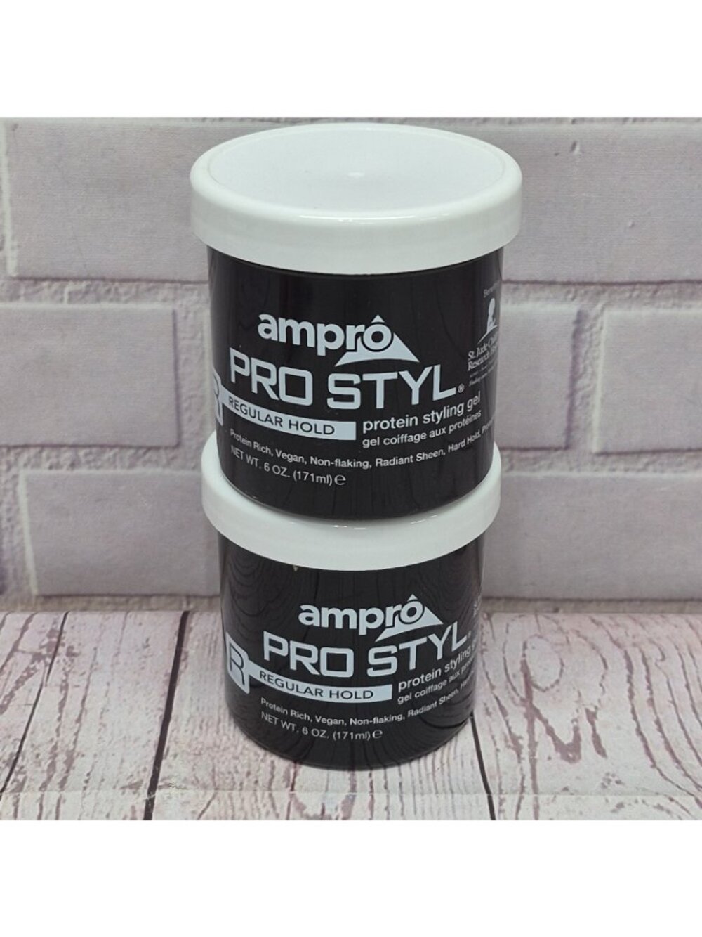 (2) Ampro Pro Style Regular Hold Protein Hair Styling Gel~Non-Flaking~Vegan~6oz - Picture 5 of 6